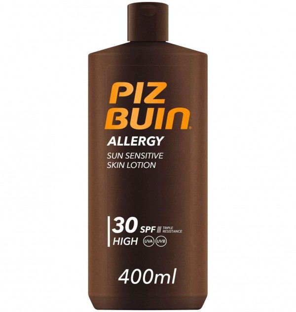 Piz Buin Allergy Locion Piel Sensible Al Sol Spf 30 - Proteccion Alta (1 Envase 400 Ml)