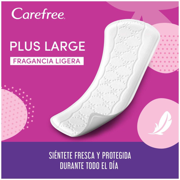 Carefree Plus Large Protector Fragancia Ligera 48 U