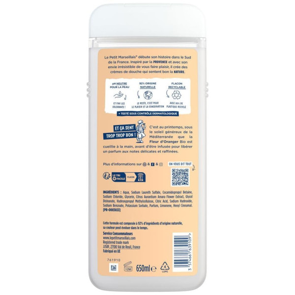 Le Petit Marseillais Gel Baño Flor De Naranjo Bio 650Ml