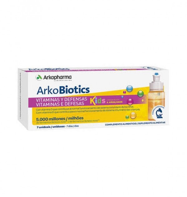 Arkobiotics Vitaminas Y Defensas Niños (7 Unidosis)