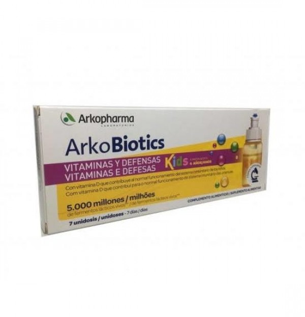 Arkobiotics Vitaminas Y Defensas Niños (7 Unidosis)