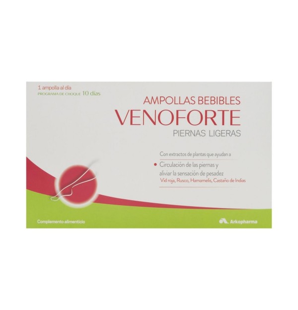 Venoforte Piernas Ligeras (10 Ampollas Bebibles)