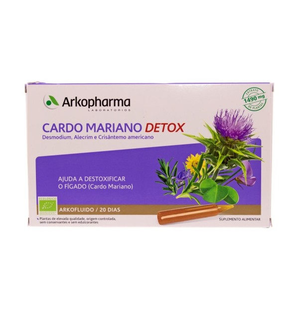 Cardo Mariano Detox Arkopharma (20 Ampollas 15 Ml)