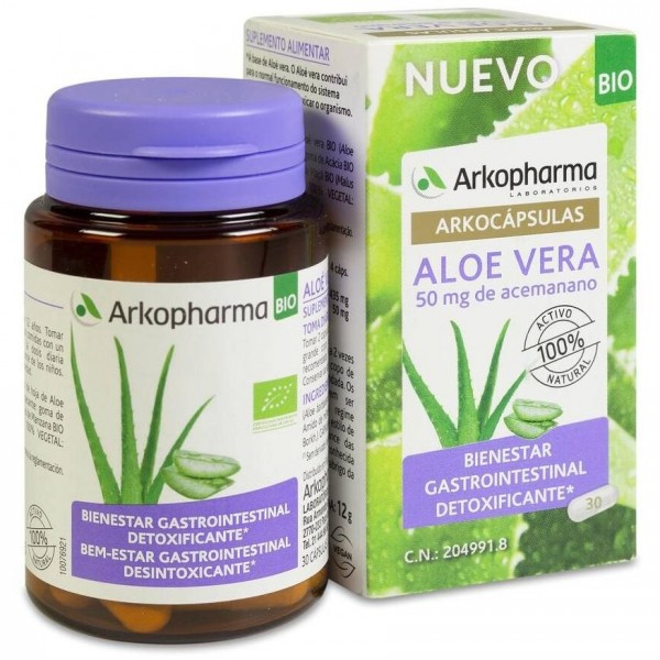 Arkopharma Arkocápsulas Aloe Vera Bio, 30 Cápsulas