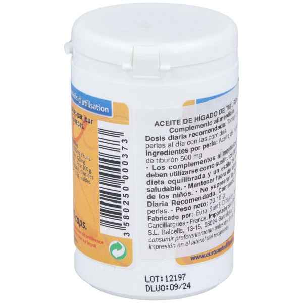 Aceite De Higado De Tiburon 500Mg. 100Cap.