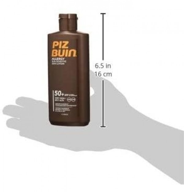 Piz Buin Allergy Locion Piel Sensible Al Sol Spf 50+ - Proteccion Muy Alta (1 Envase 200 Ml)