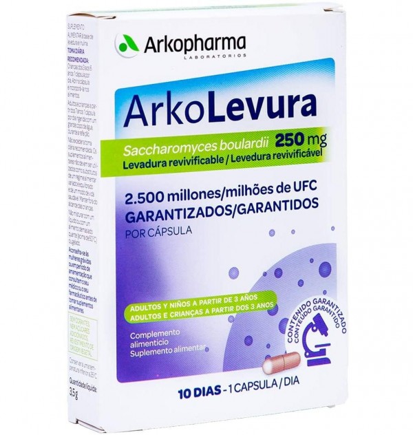 Arko-Levura Saccharomyces Boulardii (250 Mg 10 Capsulas)