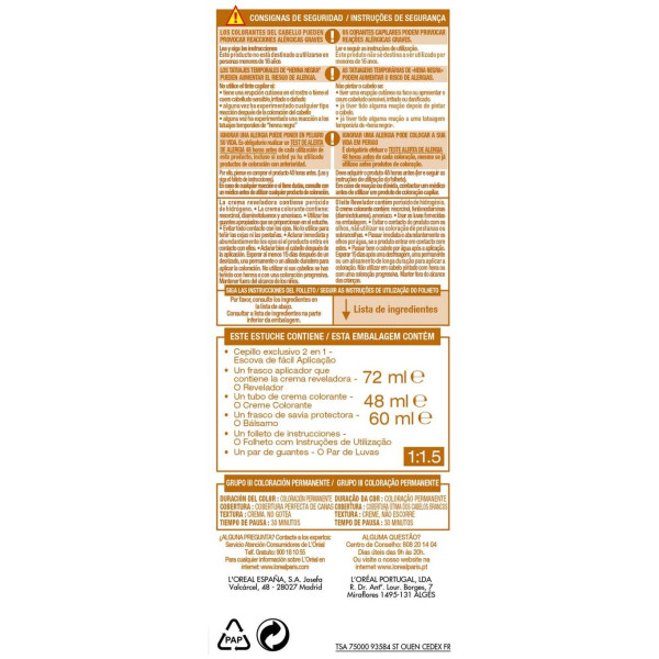 L'Oreal Set Excellence Age Perfect Hair Color 831 Golden Blonde