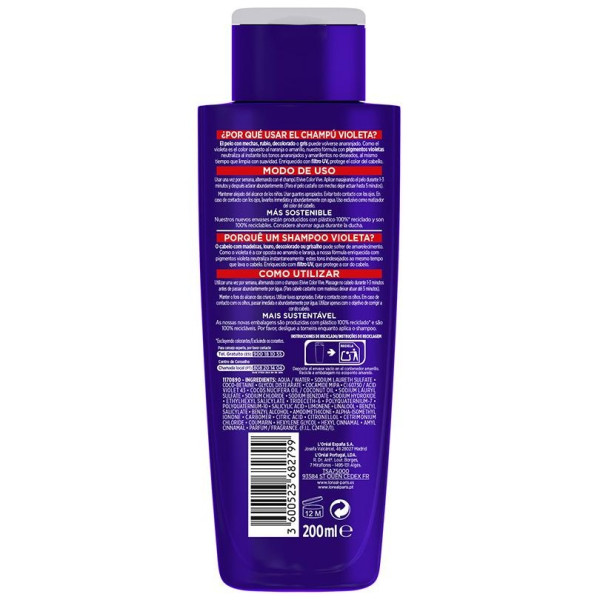 Elvive Color-Vive Violeta Champú Matizador 200 Ml