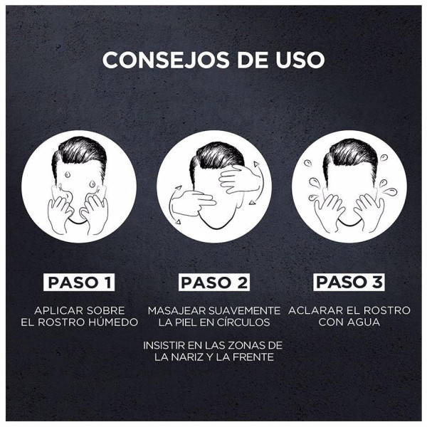 L'Oréal Men Expert Pure Charcoal Gel Limpiador Antigranos 3En1 100Ml