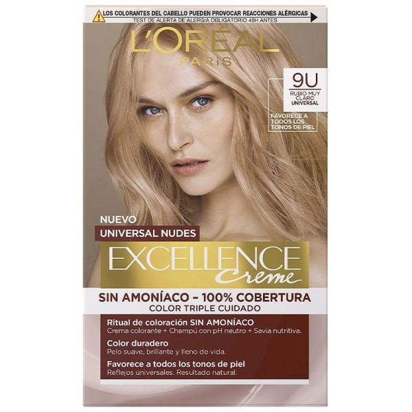 Excellence Creme Universal Nudes Tinte 9U-Very Light Blonde 5 U