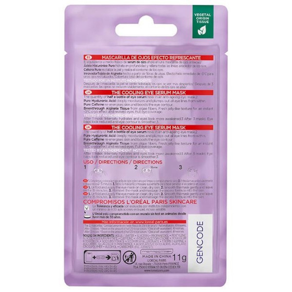 L'Oréal Revitalift Filler Ácido Hialurónico Serum Mask 11G