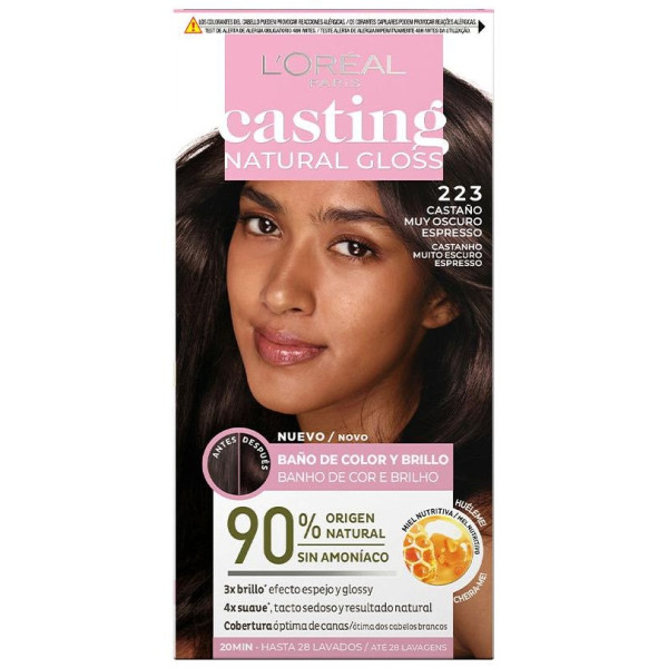 L'Oréal Casting Natural Gloss 223 Castaño Muy Oscuro Espresso 180Ml