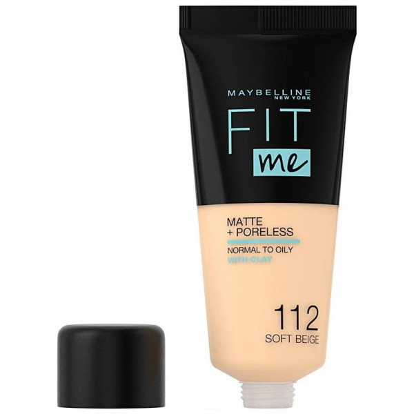 Maybelline Fit Me! Foundation Matte+Poreless 112-Soft Beige 30Ml