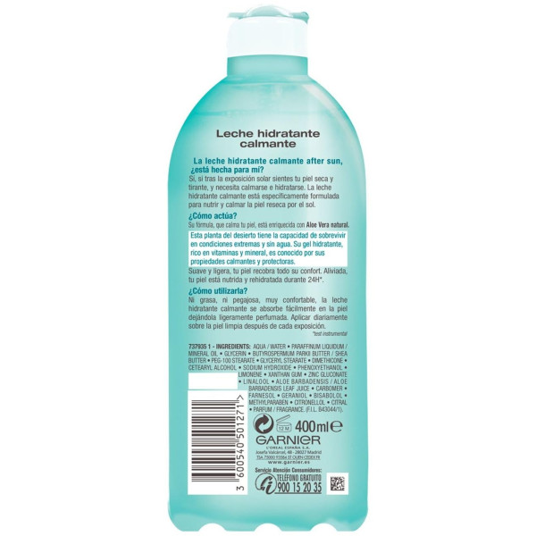 Garnier Delial After Sun Hidratante Aloe Vera 400Ml