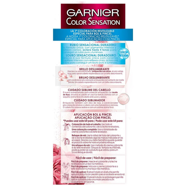 Garnier Color Sensation N°1.10 Rubio Extra Claro 4Uds