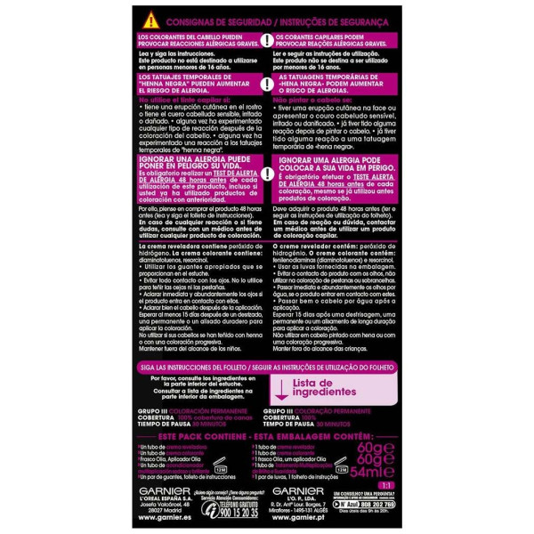 Garnier Olia Coloración Permanente N°6.0 Rubio Oscuro 4Uds