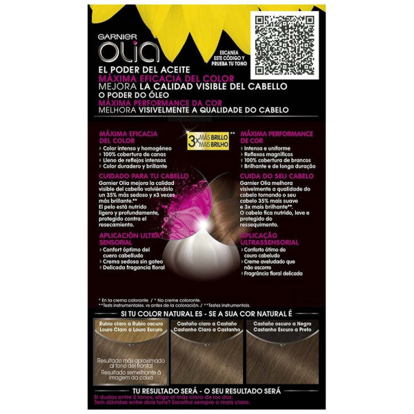 Garnier Olia Coloración Permanente N°6.0 Rubio Oscuro 4Uds