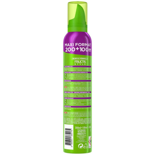 Garnier Fructis Style Espuma Hidrarizos Perfectos 300Ml
