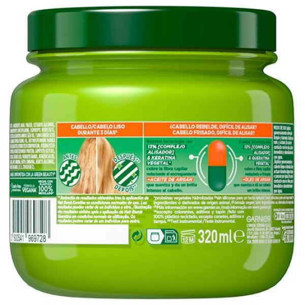 Garnier Fructis Hidra Liso 72H Mascarilla 300Ml