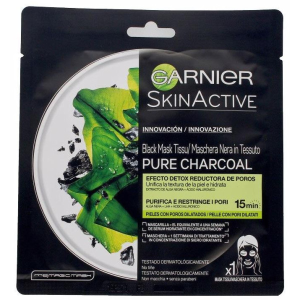 Garnier Pure Charcoal Mascarilla Facial Negra 1Ud