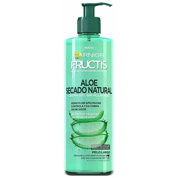 Fructis Aloe Secado Natural Crema Gel Sin Aclarado 400 Ml