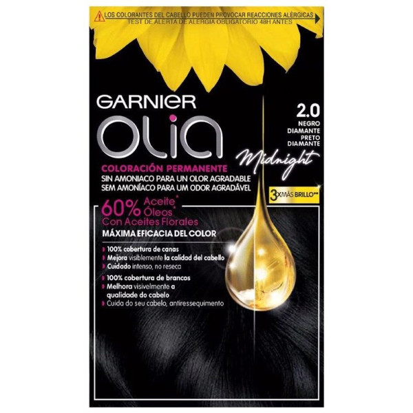 Garnier Olia Coloración Permanente 2 0 Black Diamond 4Uds