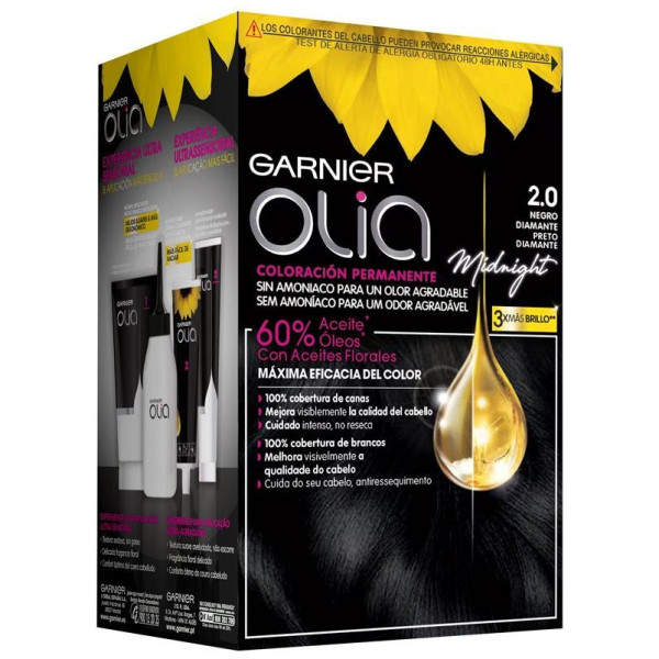 Garnier Olia Coloración Permanente 2 0 Black Diamond 4Uds