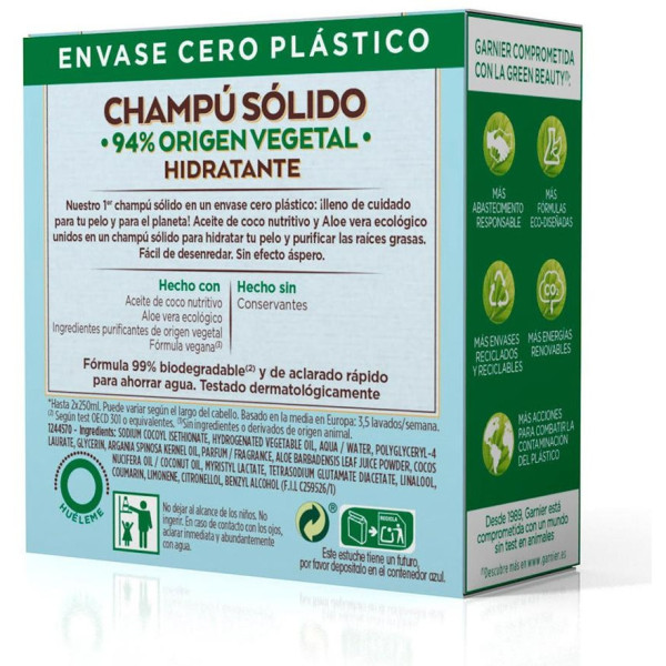 Garnier Original Remedies Champú Sólido Hidratante De Coco 60G
