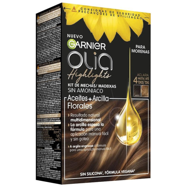 Garnier Kit Olia Highlights Sin Amoniaco Morena 3Uds