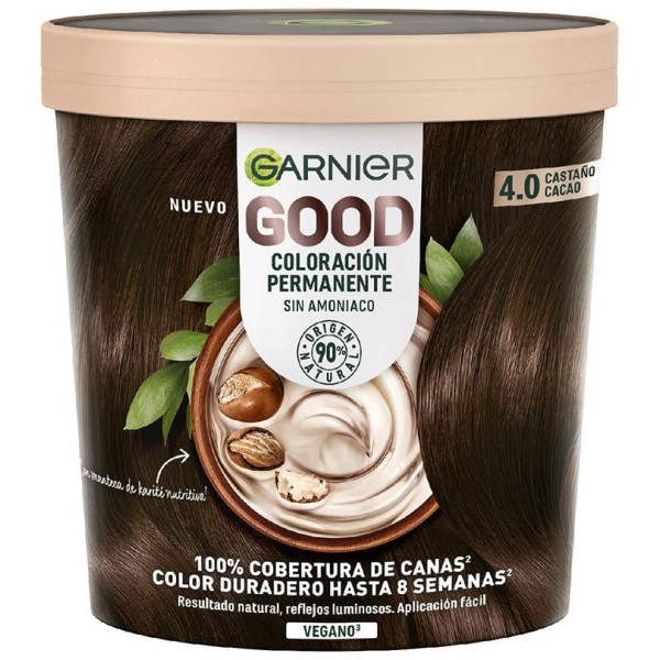 Garnier Good Coloración Permanente Nro 4.0 Castaño Cacao 217Ml