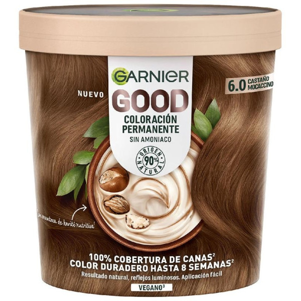 Garnier Good Coloración Permanente 6.0 Castaño Mocaccino 217Ml