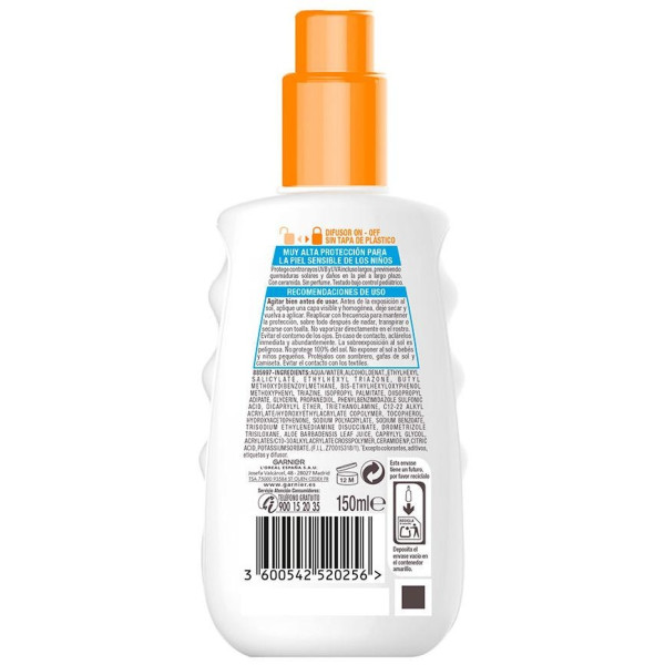 Garnier Kids Sensitive Advanced Spray Protector Spf50+ 150Ml