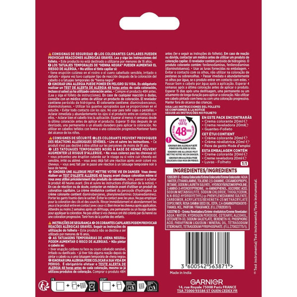 Color Sensation Champú 1.0-Black 1 U