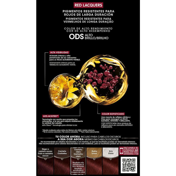 Olia Red Lacquers Coloración Permanente 5.52-Malbec Exquisito 3 U