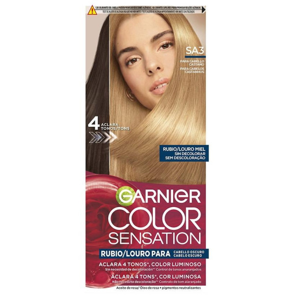 Color Sensation Tinte Rubio Luminoso Sin Decoloración Para Cabello Oscuro Louro Miel 5 U