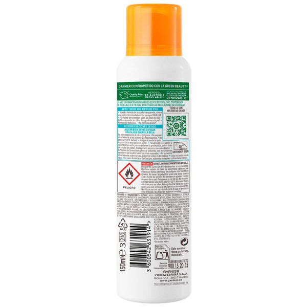 Invisible Protect Bruma Alta Protección Spf30 Spray 150 Ml