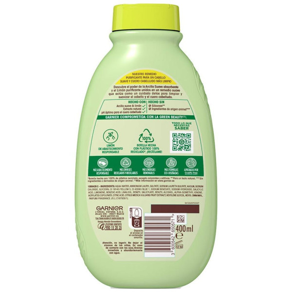 Original Remedies Champú Arcilla Suave Y Limón 400 Ml