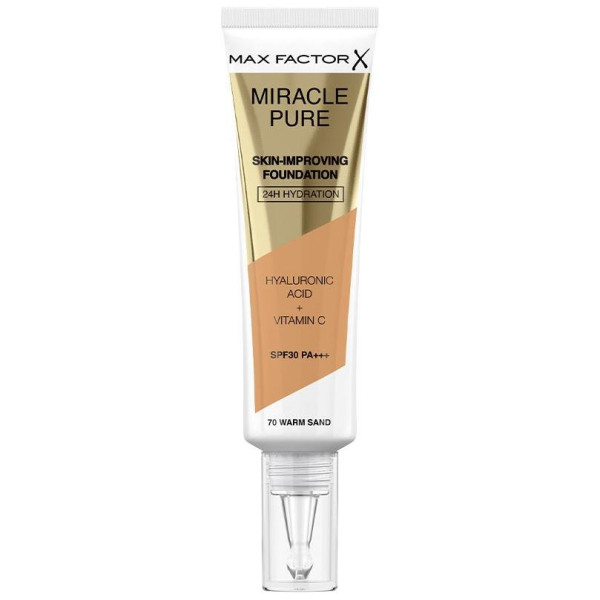 Max Factor Miracle Pure Foundation Spf30 70 Warm Sand 30Ml
