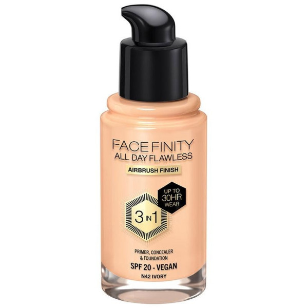 Facefinity All Day Flawless 3 In 1 Base De Maquillaje N42-Ivory 30 Ml