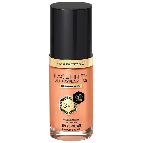 Facefinity All Day Flawless 3 In 1 Foundation 82-Deep Bronze 30 Ml