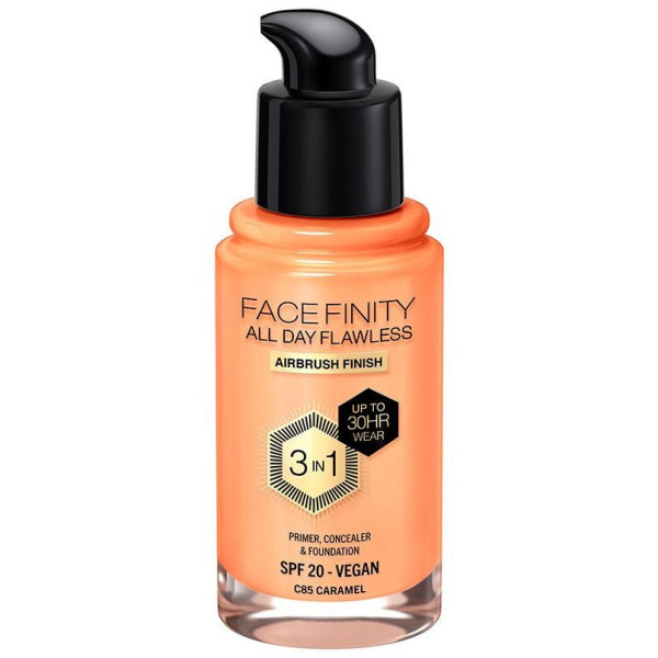 Facefinity 3In1 Primer, Concealer Y Foundation 85-Caramel 30 Ml
