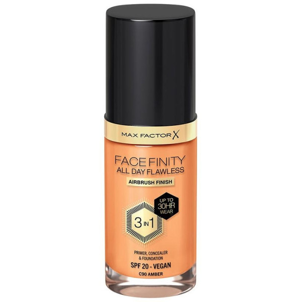 Facefinity All Day Flawless 3 In 1 Foundation 90-Amber 30 Ml