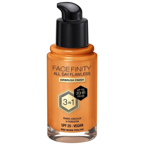 Facefinity All Day Flawless 3 In 1 Foundation W89-Warm Praline 30 Ml