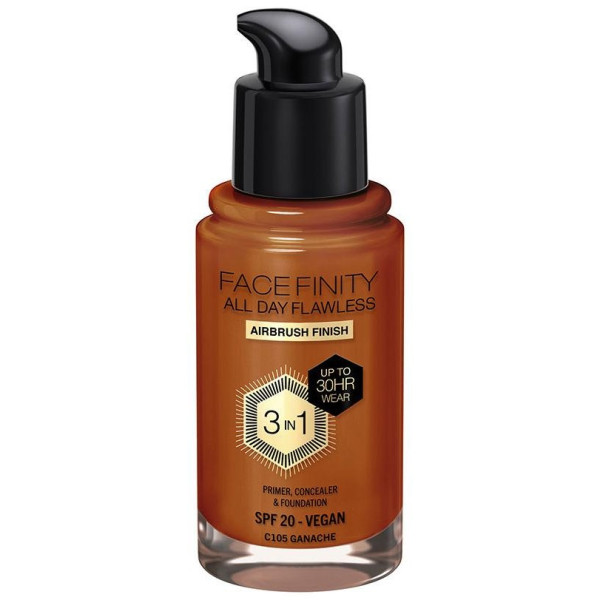 Facefinity All Day Flawless 3 In 1 Foundation C105-Ganache 30 Ml