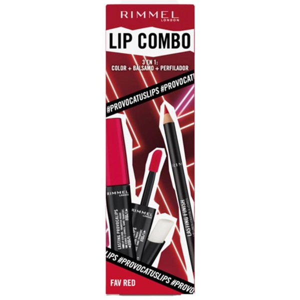 Rimmel Lip Combo Provocalips Set Fav Red 2Uds
