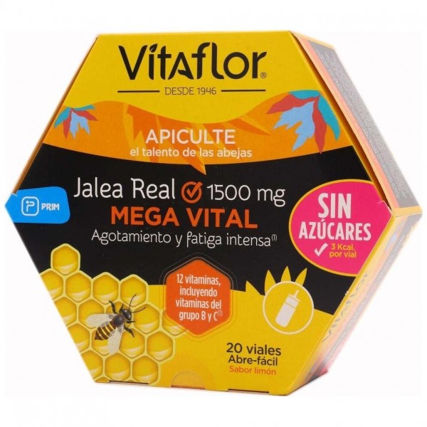 Vitaflor Mega Vital Jalea Real Complemento Alimenticio 20 Viales