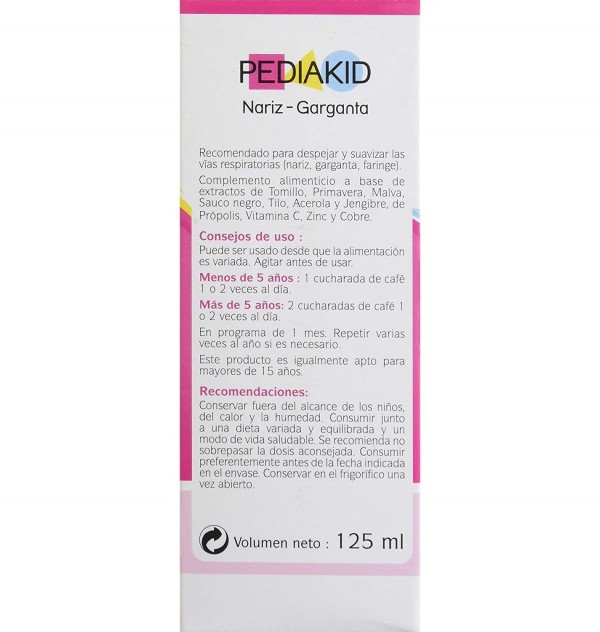 Pediakid Nariz Garganta Jarabe (1 Envase 125 Ml)