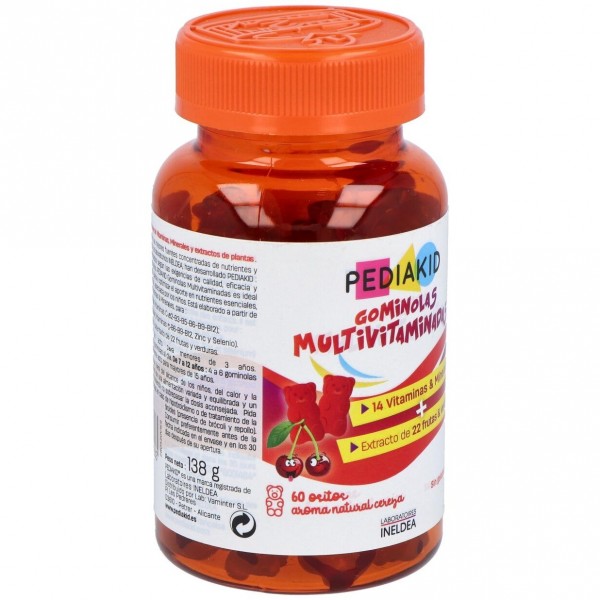 Pediakid Multivitaminadas Sabor Naranja Y Cereza 60Uds