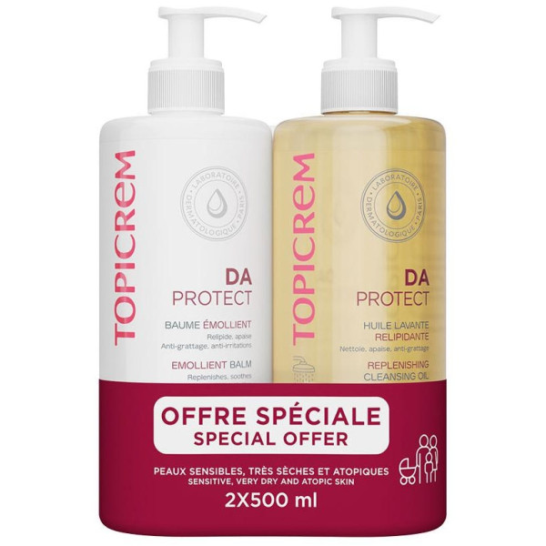 Da Protect Bálsamo Emoliente 500 Ml + Gel Limpiador 500 Ml Pack 2 Pz